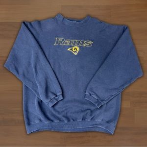 Y2k Embroidered ST Louis Rams Crewneck Sweater